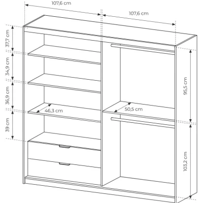 Schlafzimmer-Set mit Bett 160x200 REFORM - Eiche Artisan / Anthrazit
