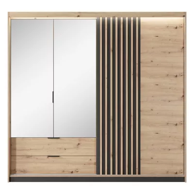 Schlafzimmer-Set mit Bett 160x200 REFORM - Eiche Artisan / Anthrazit