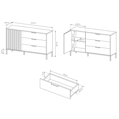 Schlafzimmer-Set mit Bett 160x200 REFORM - Eiche Artisan / Anthrazit