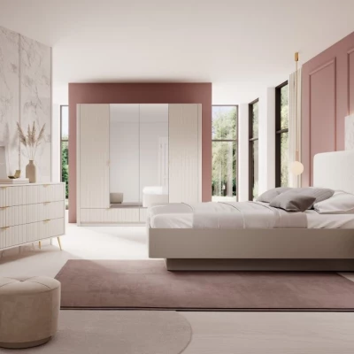 Schlafzimmer-Set mit Bett 160x200 MOODY - Beige