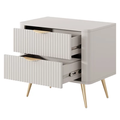 Schlafzimmer-Set mit Bett 160x200 MOODY - Beige