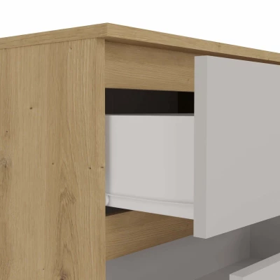 Breite Schubladenkommode TAAVI – Artisan Eiche/Kaschmir
