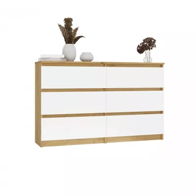 Breite Kommode TAAVI – Artisan Eiche / Weiß