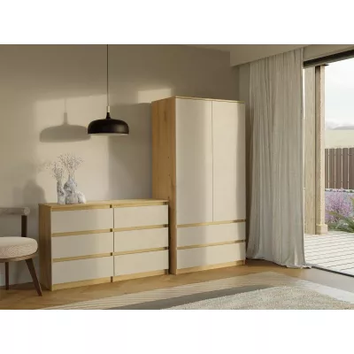 Breite Kommode TAAVI – Artisan Eiche/Kaschmir