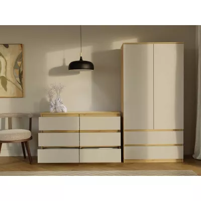 Breite Kommode TAAVI – Artisan Eiche/Kaschmir