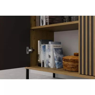 ELBA Kommode mit Türen - Artisan Eiche / Schwarz