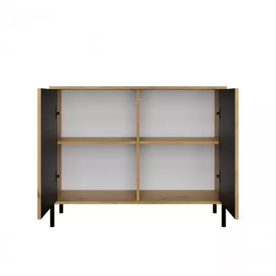 ELBA Kommode mit Türen - Artisan Eiche / Schwarz
