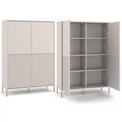 Viertüriger Regalschrank 104 cm ELBA - Kaschmir