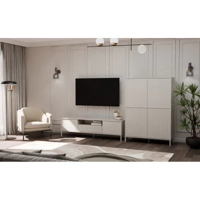 Viertüriger Regalschrank 104 cm ELBA - Kaschmir