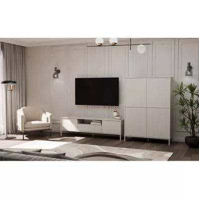 Viertüriger Regalschrank 104 cm ELBA - Kaschmir