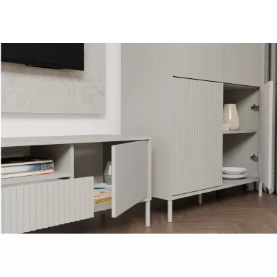 Viertüriger Regalschrank 104 cm ELBA - Kaschmir