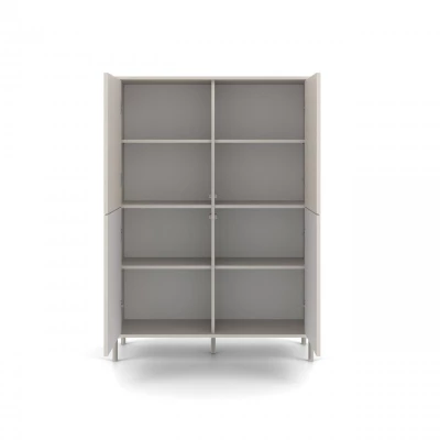 Viertüriger Regalschrank 104 cm ELBA - Kaschmir