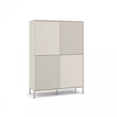 Viertüriger Regalschrank 104 cm ELBA - Kaschmir