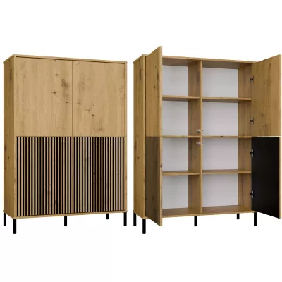 Viertüriges Regal 104 cm ELBA - Artisan Eiche