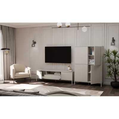 Viertüriger Regalschrank 104 cm ELBA - Kaschmir