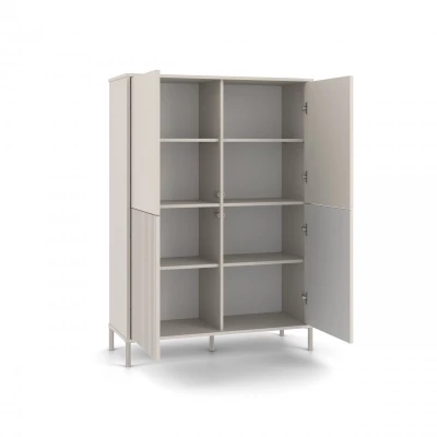 Viertüriger Regalschrank 104 cm ELBA - Kaschmir