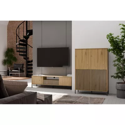 Viertüriges Regal 104 cm ELBA - Artisan Eiche