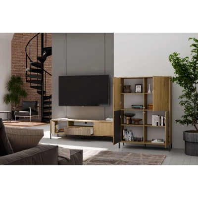 Viertüriges Regal 104 cm ELBA - Artisan Eiche