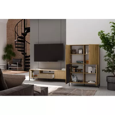 Viertüriges Regal 104 cm ELBA - Artisan Eiche