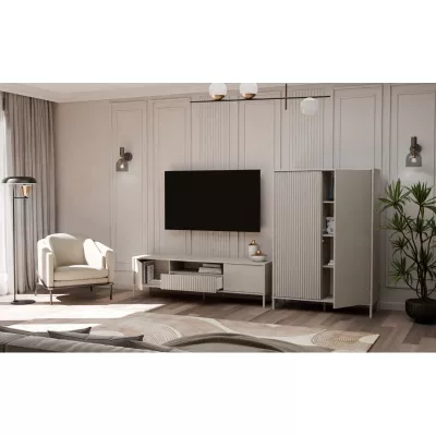 Hochregalschrank 104 cm ELBA - Kaschmir