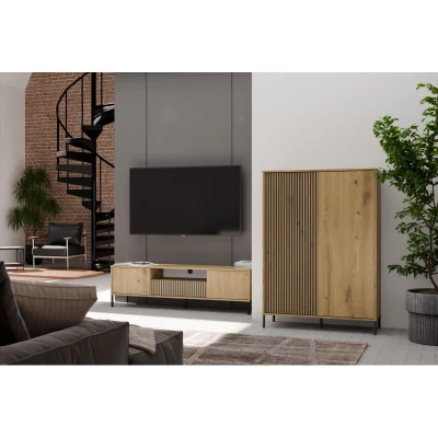 Hochregalschrank 104 cm ELBA - Artisan Eiche