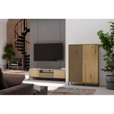 Hochregalschrank 104 cm ELBA - Artisan Eiche