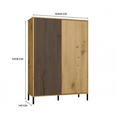 Hochregalschrank 104 cm ELBA - Artisan Eiche