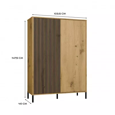 Hochregalschrank 104 cm ELBA - Artisan Eiche