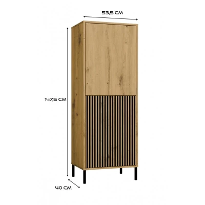 Zweitüriger Regalschrank 54 cm ELBA - Artisan Eiche