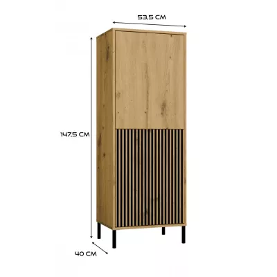 Zweitüriger Regalschrank 54 cm ELBA - Artisan Eiche