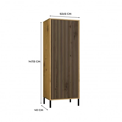 Schmaler Regalschrank 54 cm ELBA - Artisan Eiche