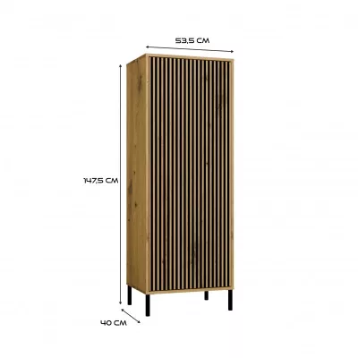 Schmaler Regalschrank 54 cm ELBA - Artisan Eiche