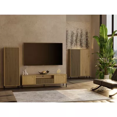 Schmaler Regalschrank 54 cm ELBA - Artisan Eiche