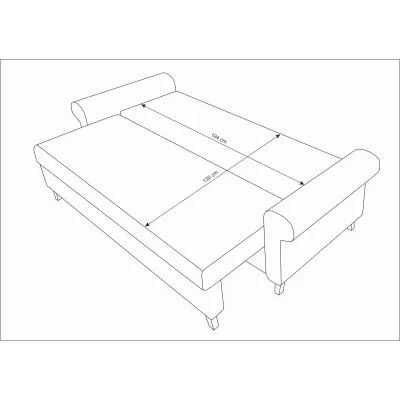Dreisitzer-Schlafsofa NAFETA - grün