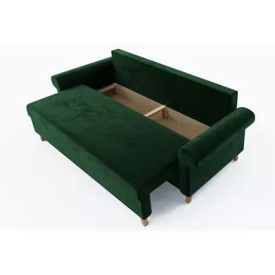 Dreisitzer-Schlafsofa NAFETA - grün