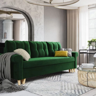 Dreisitzer-Schlafsofa NAFETA - grün