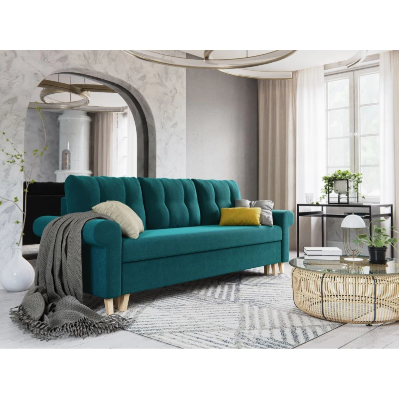 Dreisitzer-Schlafsofa NAFETA - Türkis