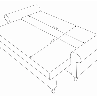 Dreisitzer-Schlafsofa NAFETA - Türkis