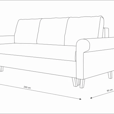 Dreisitzer-Schlafsofa NAFETA - gelb