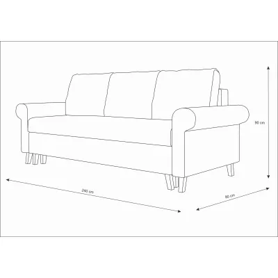 Dreisitzer-Schlafsofa NAFETA - blau