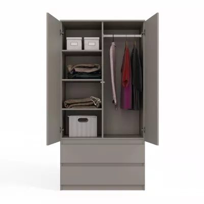 Flurgarderobe 90 cm mit Spiegel TAAVI - grau