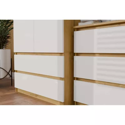 Flurgarderobe 90 cm TAAVI - Artisan Eiche / Weiß