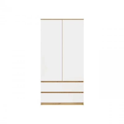 Flurgarderobe 90 cm TAAVI - Artisan Eiche / Weiß