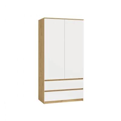 Flurgarderobe 90 cm TAAVI - Artisan Eiche / Weiß