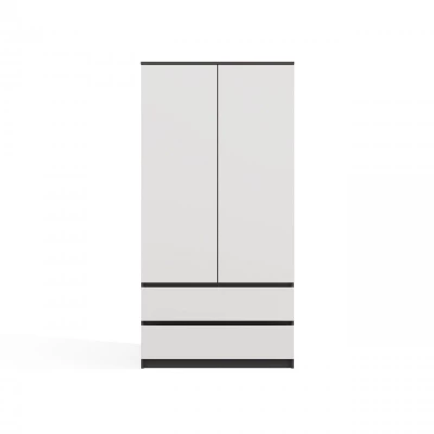 Flurgarderobe 90 cm TAAVI - anthrazit/weiß