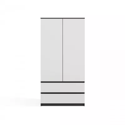 Flurgarderobe 90 cm TAAVI - anthrazit/weiß