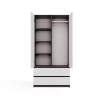 Flurgarderobe 90 cm TAAVI - anthrazit/weiß