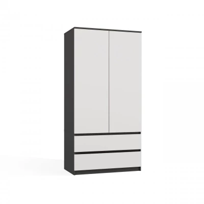 Flurgarderobe 90 cm TAAVI - anthrazit/weiß