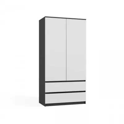 Flurgarderobe 90 cm TAAVI - anthrazit/weiß