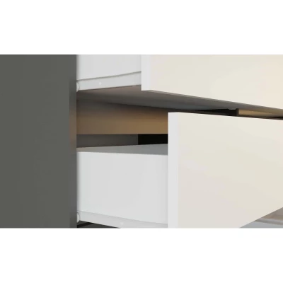 Flurgarderobe 90 cm TAAVI - anthrazit/weiß